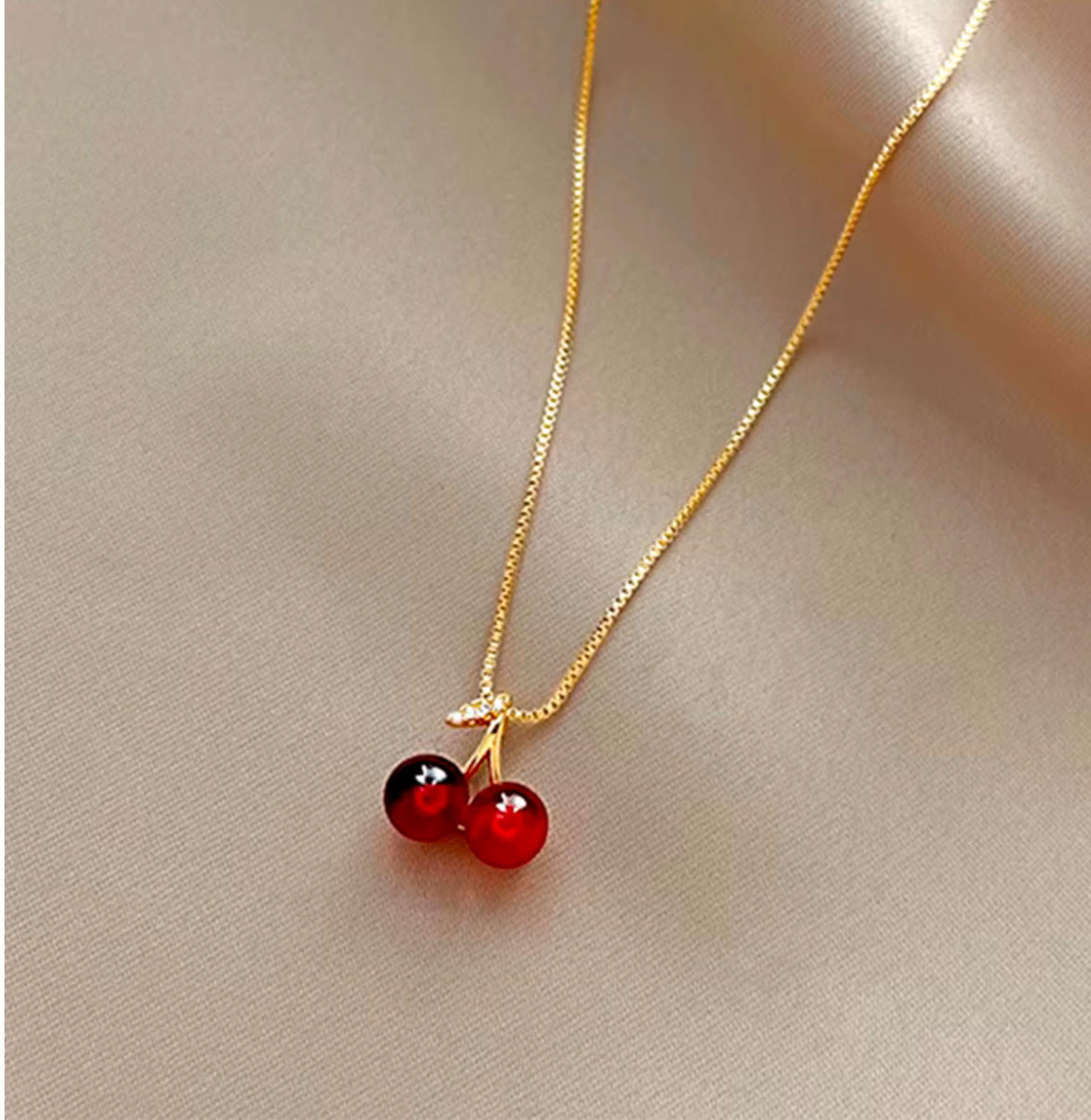 Collana oro ciliegia